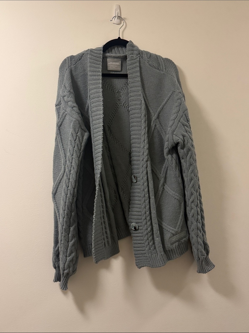 Taylor Swift Gray Cable Knit Cardigan Sweater